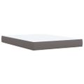 vidaXL Boxspring posteľ s matracom sivá 160x200 cm umelá koža