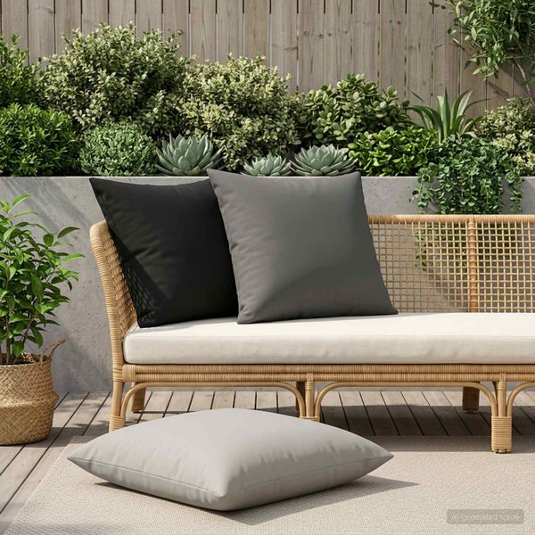 vidaXL Poťah na podložku 6 pcs HEERLEN Antracitová 80 x 80 cm