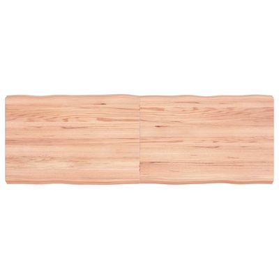 vidaXL Stolová doska svetlohnedá 120x40x(2-6)cm ošetrený masív hrany