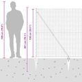 vidaXL Hexagonálny plot s stĺpom 10 x 1,5 m PVC potiahnutá oceľ Sivá