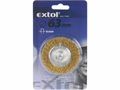 Kruhová kefa, O 100mm, vlnitý drôt S 0,3mm, stopka 6mm EXTOL-CRAFT