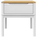 vidaXL Stolík na lampu FLORO biely 55x55x54 cm borovicový masív