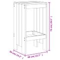vidaXL Barové stoličky 2 ks čierne 40x36x75 cm masívna borovica