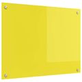 vidaXL Kuchynský obklad Žltá 80 x 60 cm tvrdené sklo