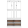 vidaXL Halový strom SANDNES biela 87x40x159,5 cm masívna borovica