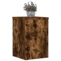 vidaXL Stojany na rastliny 2 ks dymový dub 25x25x35cm kompozitné drevo