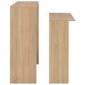 vidaXL Barový stôl s 2 vrchnými doskami dubová farba 130x40x120 cm