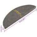 vidaXL Samolepiace nášľapy na schody 15 ks 56x17x3 cm sivé