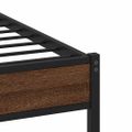 vidaXL Posteľný rám bez matraca hnedý dub 90x200 cm kompozitné drevo