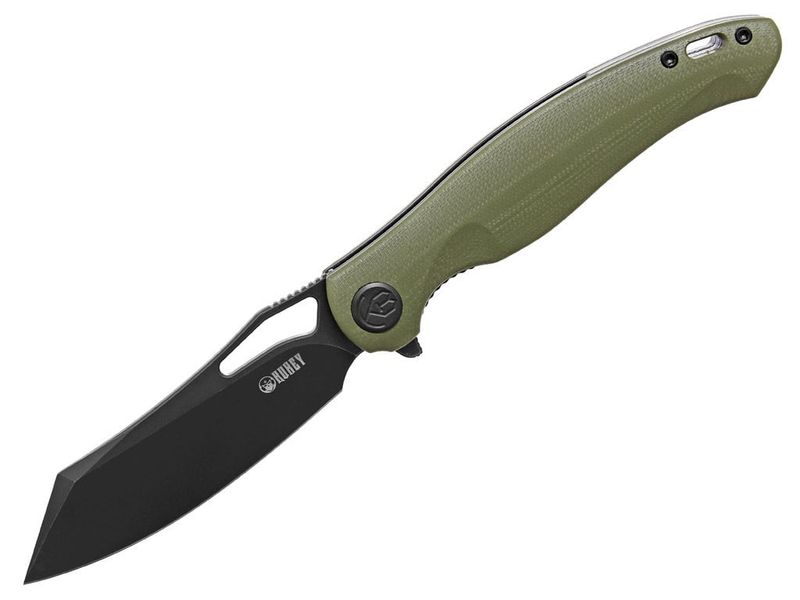 Kubey KB239B Drake vreckový nôž 9,5 cm, Blackwash, zelená, G10