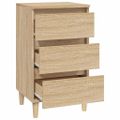 vidaXL Nočný stolík dub sonoma 40x35x70 cm spracované drevo
