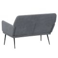 vidaXL Lavička tmavosivá 108x79x79 cm zamat