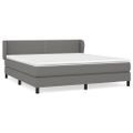 vidaXL Boxspring posteľ s matracom tmavosivá 160x200 cm látka