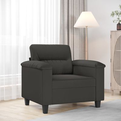 vidaXL Jednomiestna pohovka tmavosivá 60 cm mikrovláknová látka