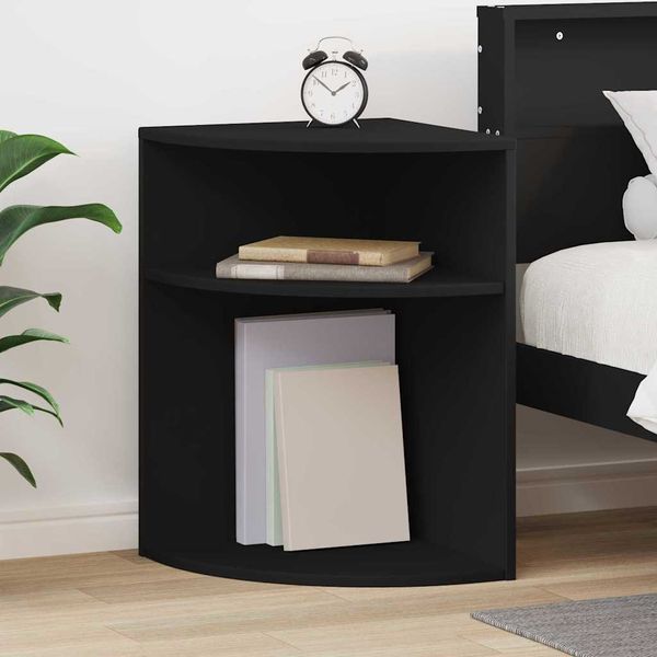 vidaXL Koncový stôl Čierna 39,7 x 39,7 x 60 cm Kompozitné drevo