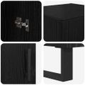vidaXL Highboard Čierny dub 34,5 x 34 x 180 cm Kompozitné drevo