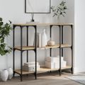 vidaXL Konzolový stolík dub sonoma 102x35x90 cm kompozitné drevo