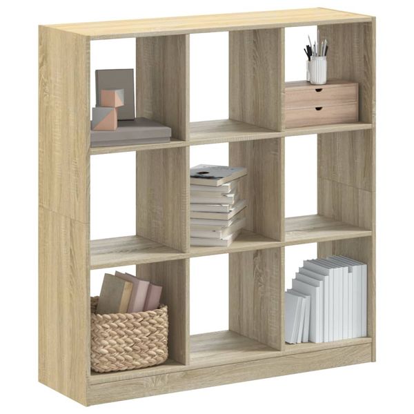 vidaXL Knižnica dub sonoma 102x32x108 cm kompozitné drevo