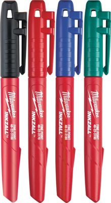 Stavebné fixy MILWAUKEE 48223106 permanentná INKZALL sada 4ks 1,0mm Stavební fixy MILWAUKEE 48223106 permanentní INKZALL sada 4ks 1,0mm