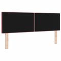vidaXL LED hlavová doska s LED pásikmi Ružová 160 cm Zamat