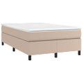 vidaXL Boxspring posteľ s matracom kapučínová 120x200 cm umelá koža