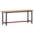 vidaXL Pracovný stôl 200x55x81,5 cm masívny buk a kov