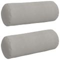 vidaXL Podložkové vankúše 2 pcs Svetlosivá Ø 25 x 70 cm Mikrovlákno