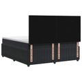 vidaXL LED boxspring posteľ s matracom Čierna 180 x 200 cm Zamat