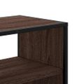 vidaXL TV skrinka hnedý dub 100x31x39,5 cm kompozitné drevo a kov