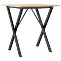 vidaXL Jedálenský stolík v tvare X 70x70x75 cm borovica a oceľ