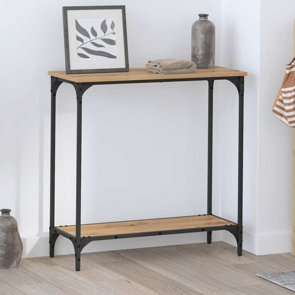 vidaXL Konzolový stôl dub artisan 75 x 30.5 x 75 cm Kompozitné drevo
