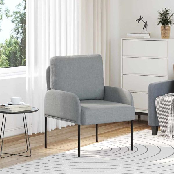 vidaXL Pohovky s vankúšom 55cm Svetlosivá Preglejka