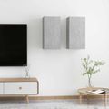 vidaXL | Nástenný TV kabinet | 2 pcs Betónová šedá 31 x 30 x 60 cm