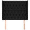 vidaXL Čelo postele so záhybmi čierne 103x23x118/128 cm látka