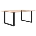 vidaXL Nohy k jedálenskému stolu v tvare U, 2 ks, čierne, 100 x (72-73) cm, oceľové