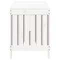 vidaXL Záhradný úložný box biely 108x42,5x54 cm masívna borovica