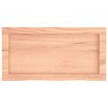 vidaXL Nástenná polica bledohnedá 60x30x(2-6) cm ošetrený masívny dub