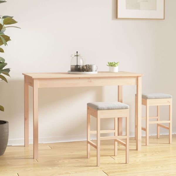 vidaXL Jedálenský stolík 110x55x75 cm borovicový masív