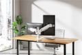 Neomounts DS65S-950WH2  Neomounts NEXT One SL Desk Mount, double display, sliding VESA (topfix clamp/grommet), white Držák, VESA, stolní, pro 2 ploché/zakrivené monitory, úhloprícka 24–34", náklon 140°, otácení 180°, rotace 180°, nosnost 22kg, bí