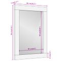 vidaXL Zrkadlo do kúpeľne 50x70x3 cm masívne mangovníkové drevo a sklo