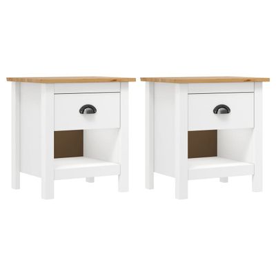 vidaXL Nočné stolíky Hill 2 ks 46x35x49,5 cm, borovicový masív