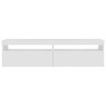 vidaXL TV skrinky 2 ks s LED svetlami biele 75x35x40 cm