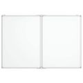 vidaXL Magnetická biela tabuľa skladacia 120x80x1,7 cm hliník