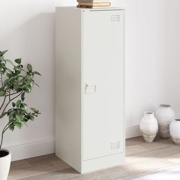 vidaXL Komoda biela 34,5x39x107 cm oceľ