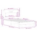vidaXL Posteľný rám bez matraca dub sonoma 100x200 cm kompozitné drevo