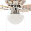 vidaXL Ozdobný stropný ventilátor s osvetlením, 82 cm bledohnedý