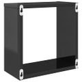 vidaXL Nástenné police 6 ks lesklé sivé 30x15x30 cm