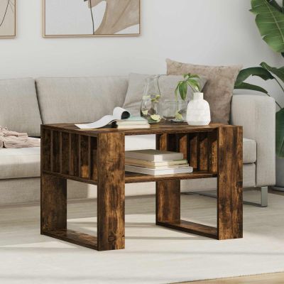 vidaXL Konferenčný stolík Dymová dub 66 x 49,5 x 45 cm