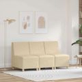 vidaXL Bezrúčková modulárna sofa jednotka 3 ks Krémová látka