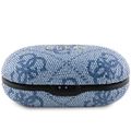 Bluetooth slúchadlá Guess GUTWSP4EGB TWS ENC 4G PU METAL LOGO modré